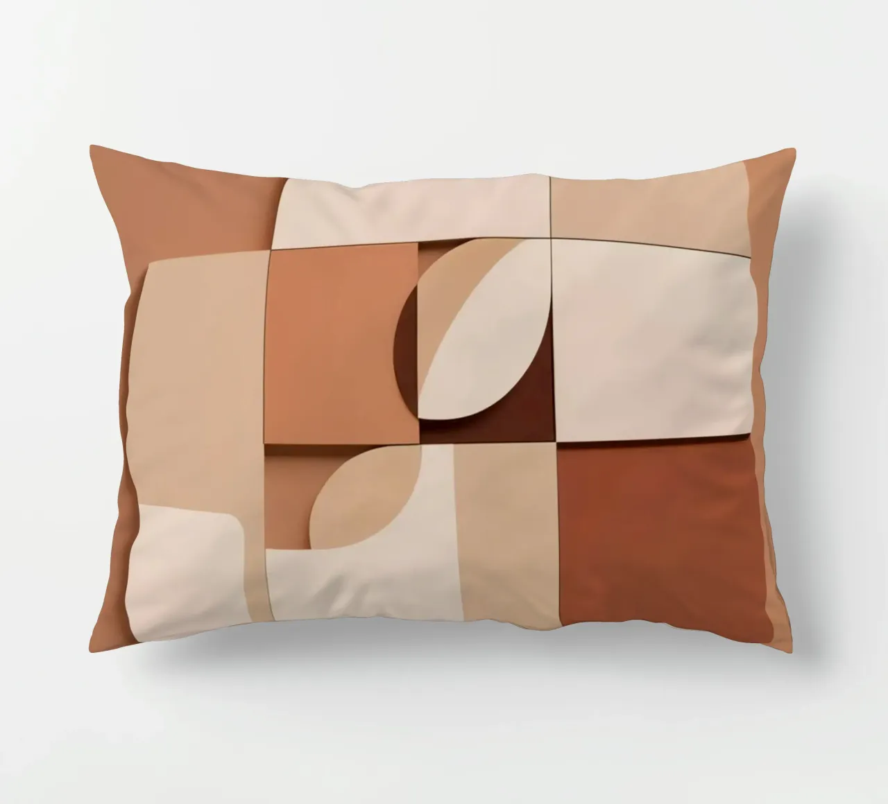 Abstract Composition of Squares and Circular Shapes decorative cushion by DesignDoodle
