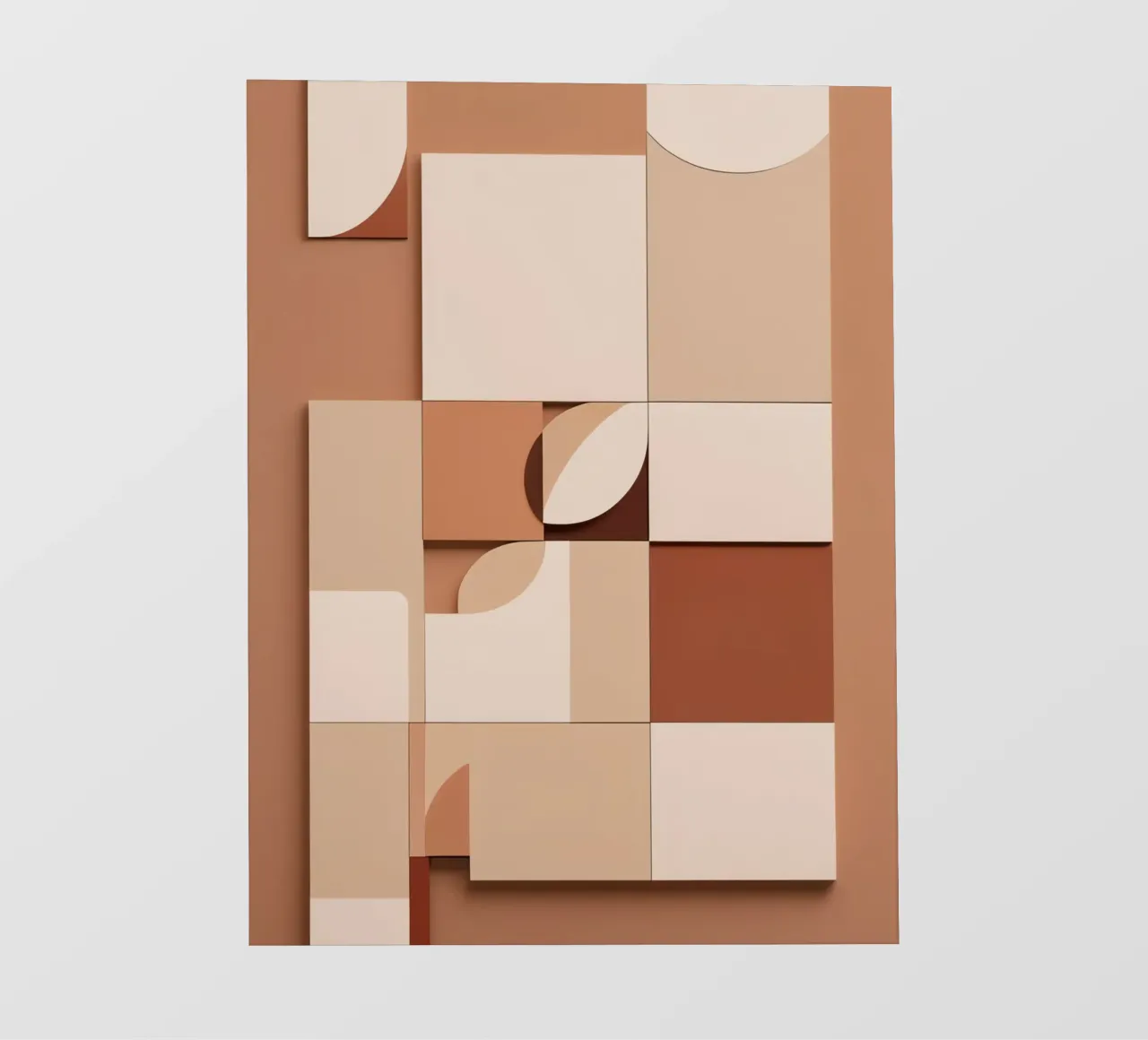 Composizione astratta di quadrati e forme circolari telo in pvc da DesignDoodle