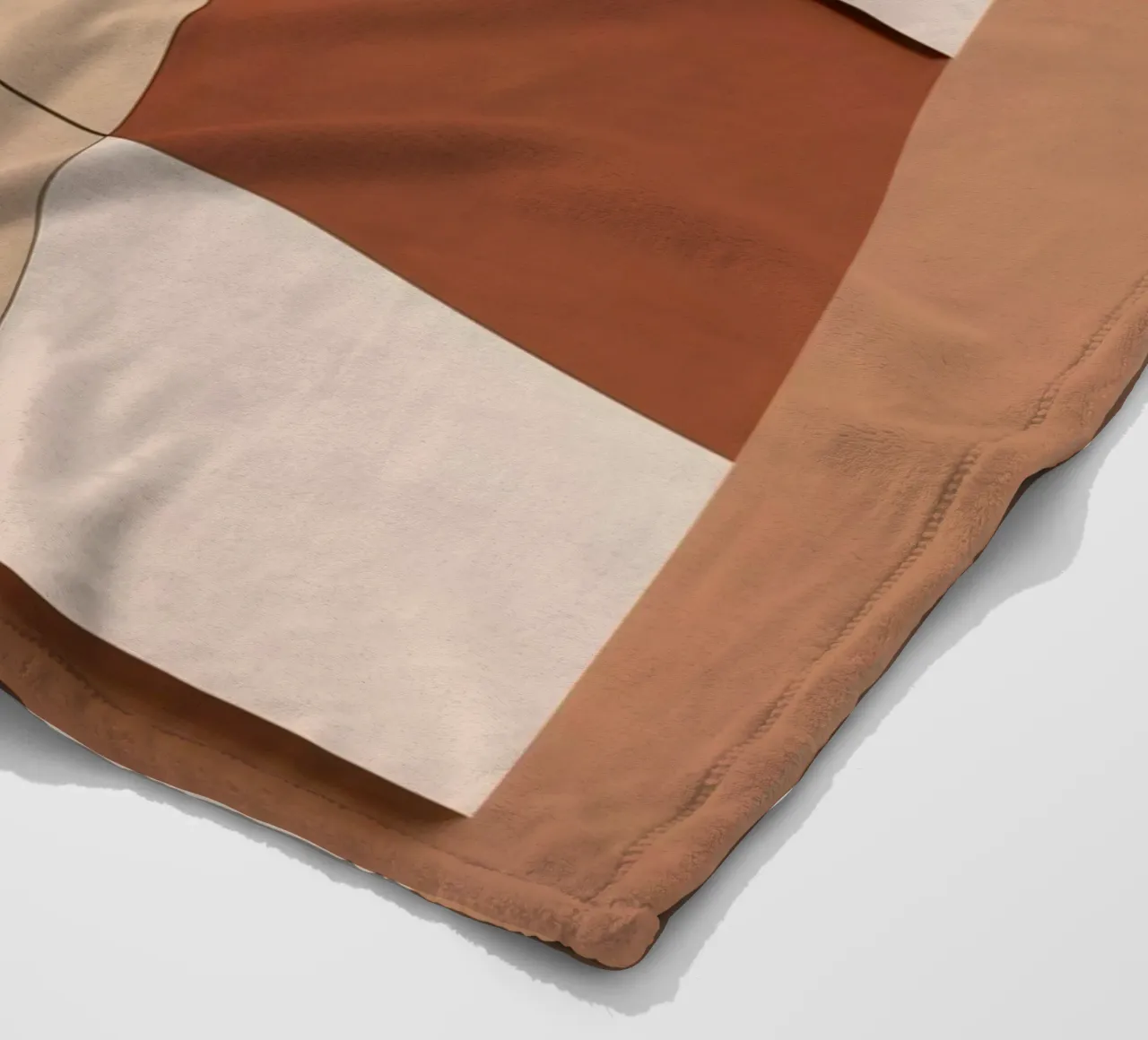 Abstract Composition of Squares and Circular Shapes fleece blanket by DesignDoodle