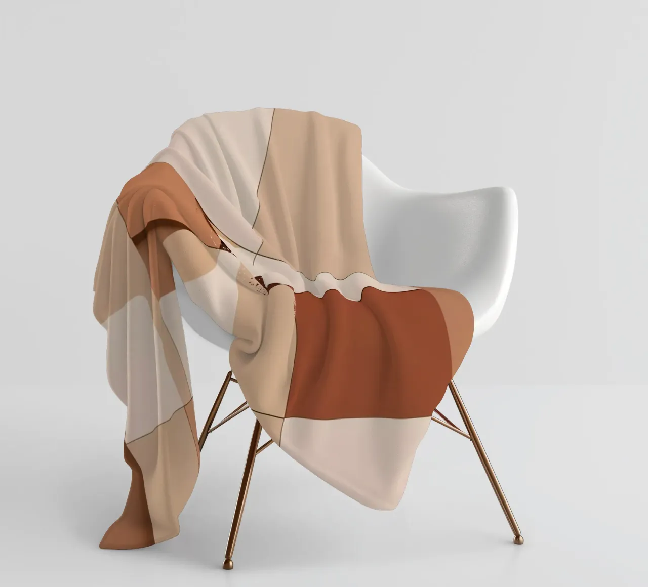 Abstract Composition of Squares and Circular Shapes fleece blanket by DesignDoodle