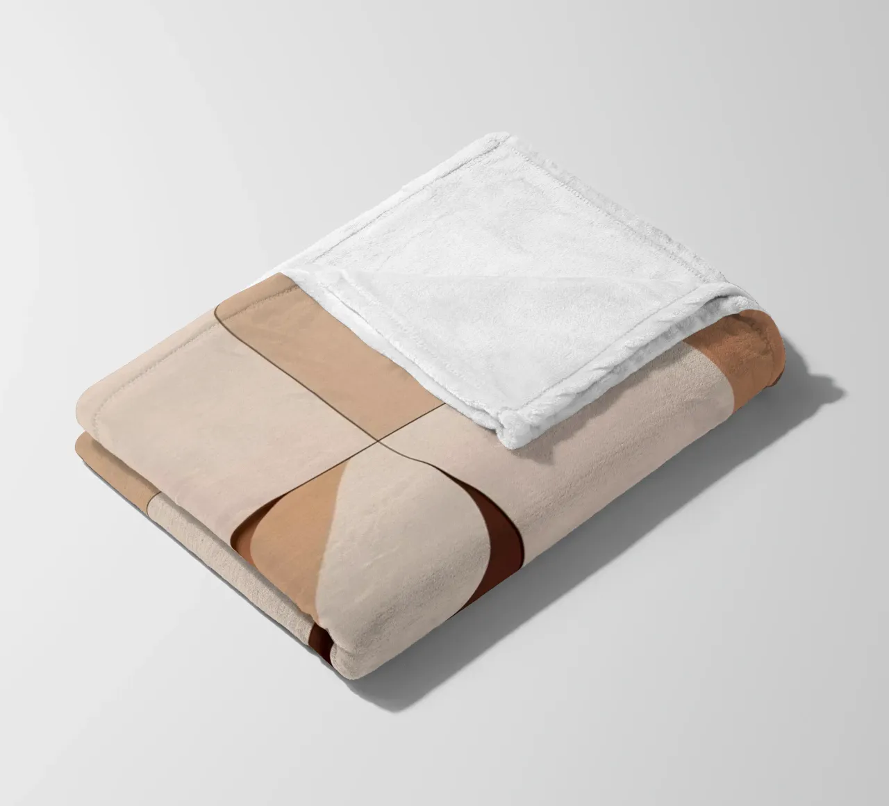 Abstract Composition of Squares and Circular Shapes fleece blanket by DesignDoodle