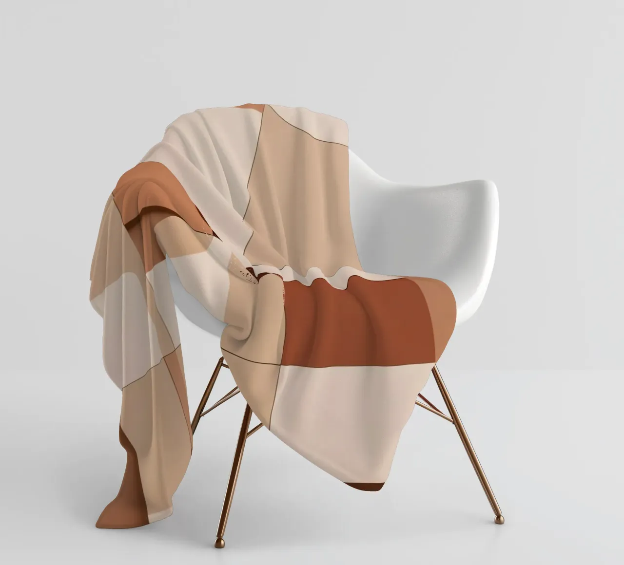 Abstract Composition of Squares and Circular Shapes fleece blanket by DesignDoodle