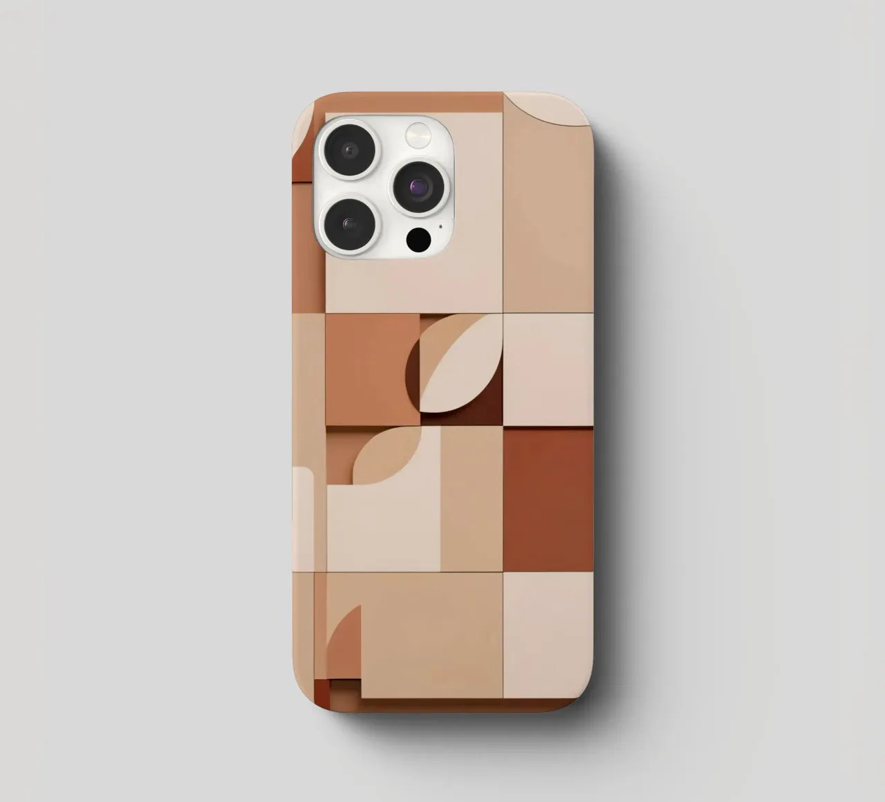 Abstract Composition of Squares and Circular Shapes iphone case by DesignDoodle