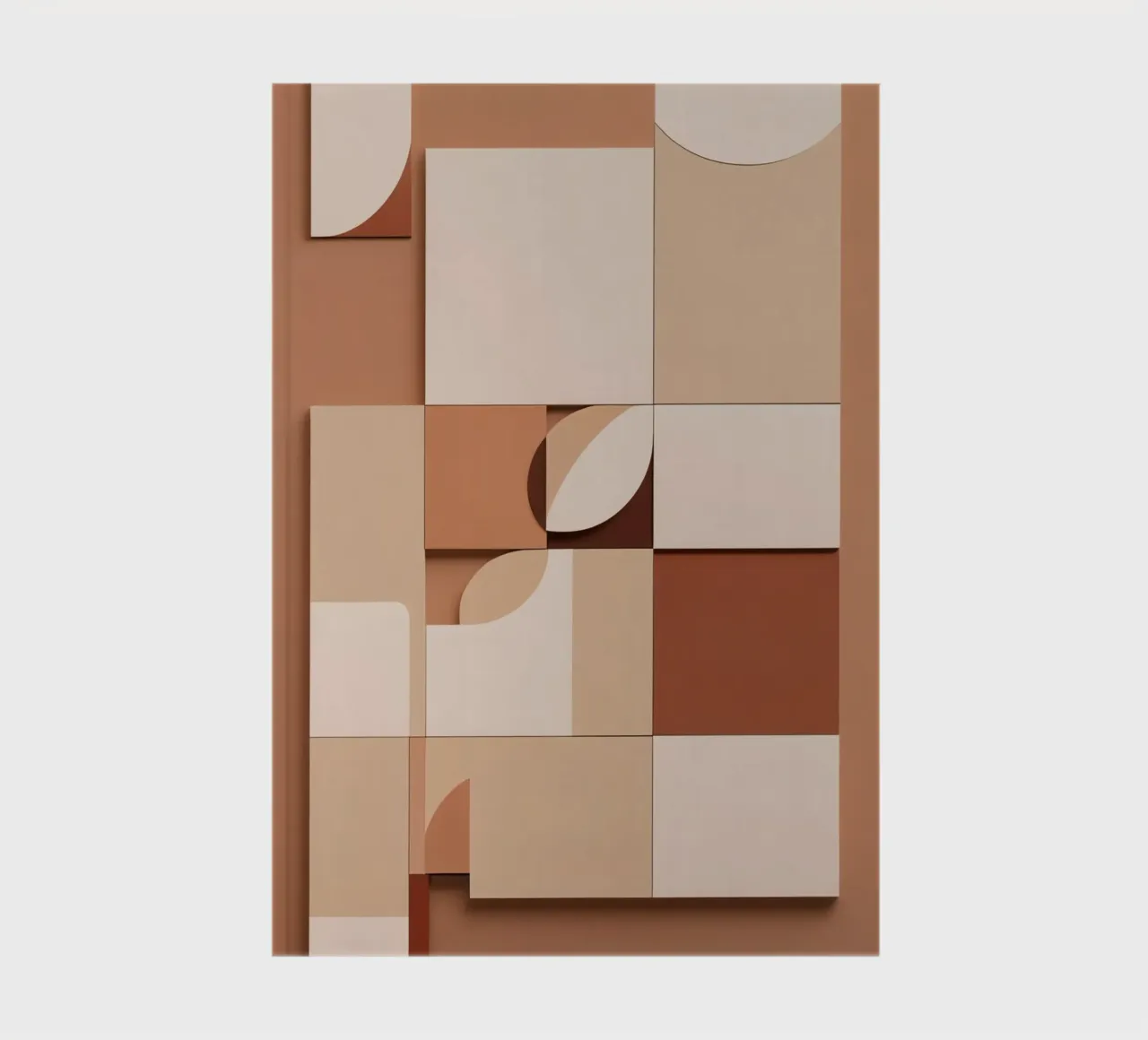 Abstract Composition of Squares and Circular Shapes notebook by DesignDoodle