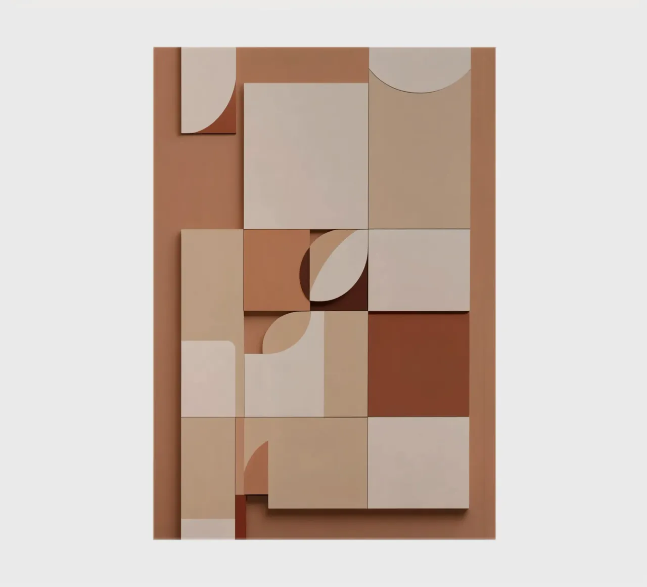 Abstract Composition of Squares and Circular Shapes notebook by DesignDoodle