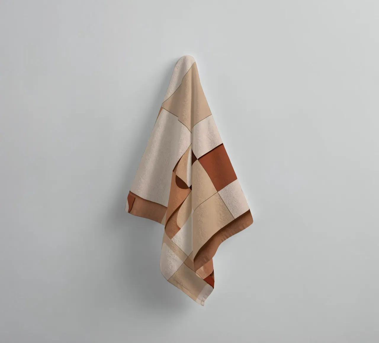 Abstract Composition of Squares and Circular Shapes towel by DesignDoodle