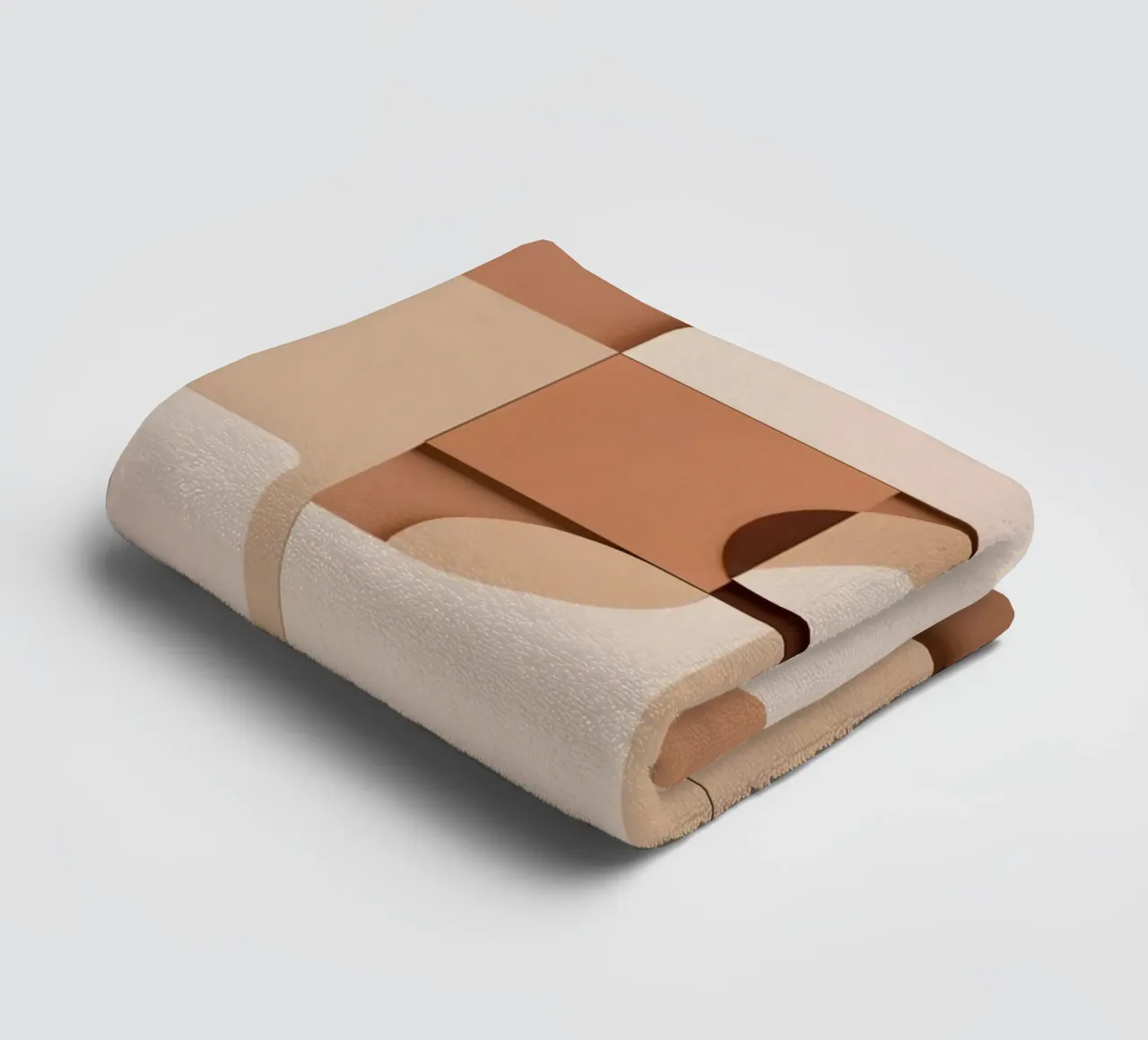 Abstract Composition of Squares and Circular Shapes towel by DesignDoodle