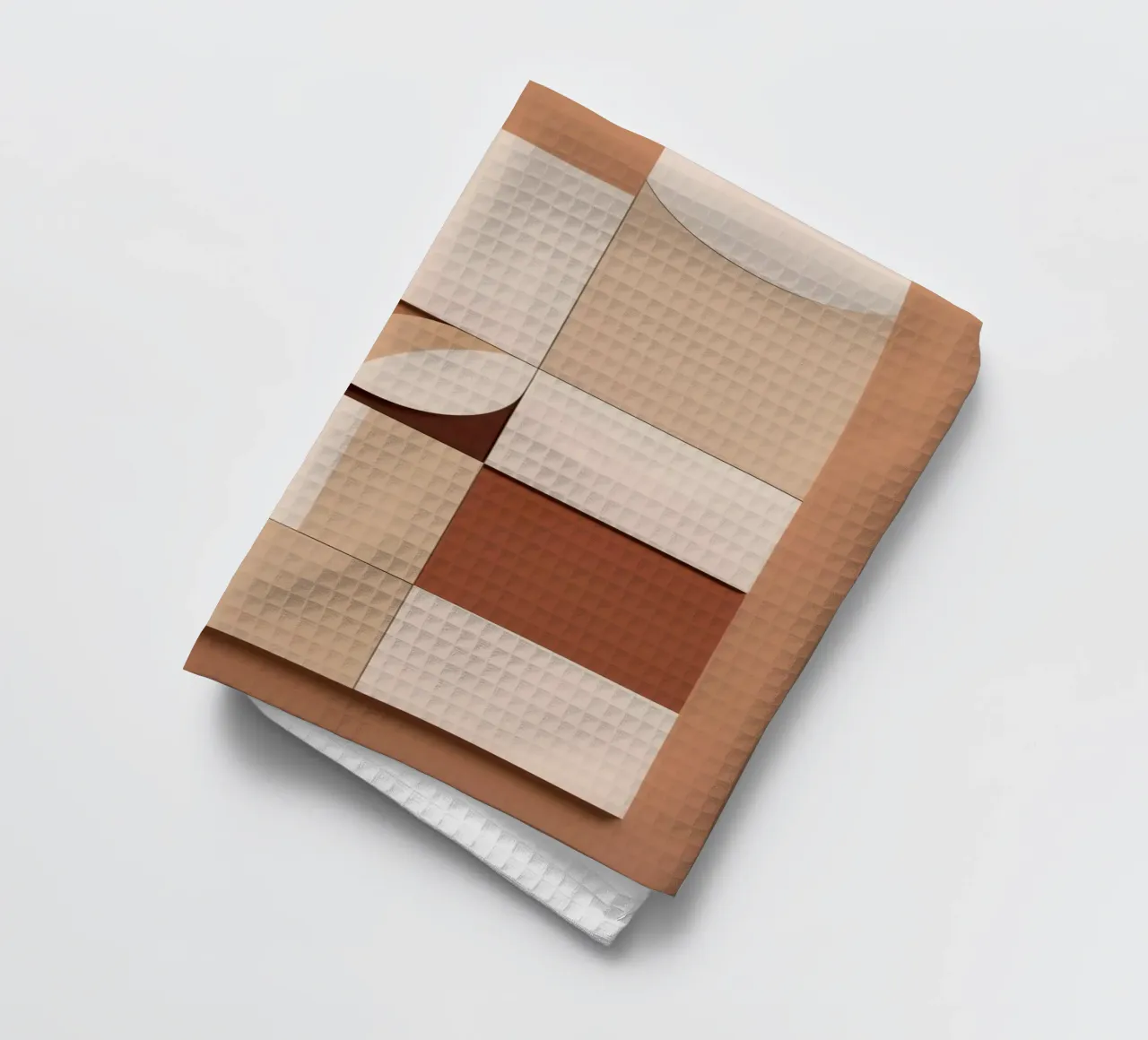 Abstract Composition of Squares and Circular Shapes tea towel by DesignDoodle