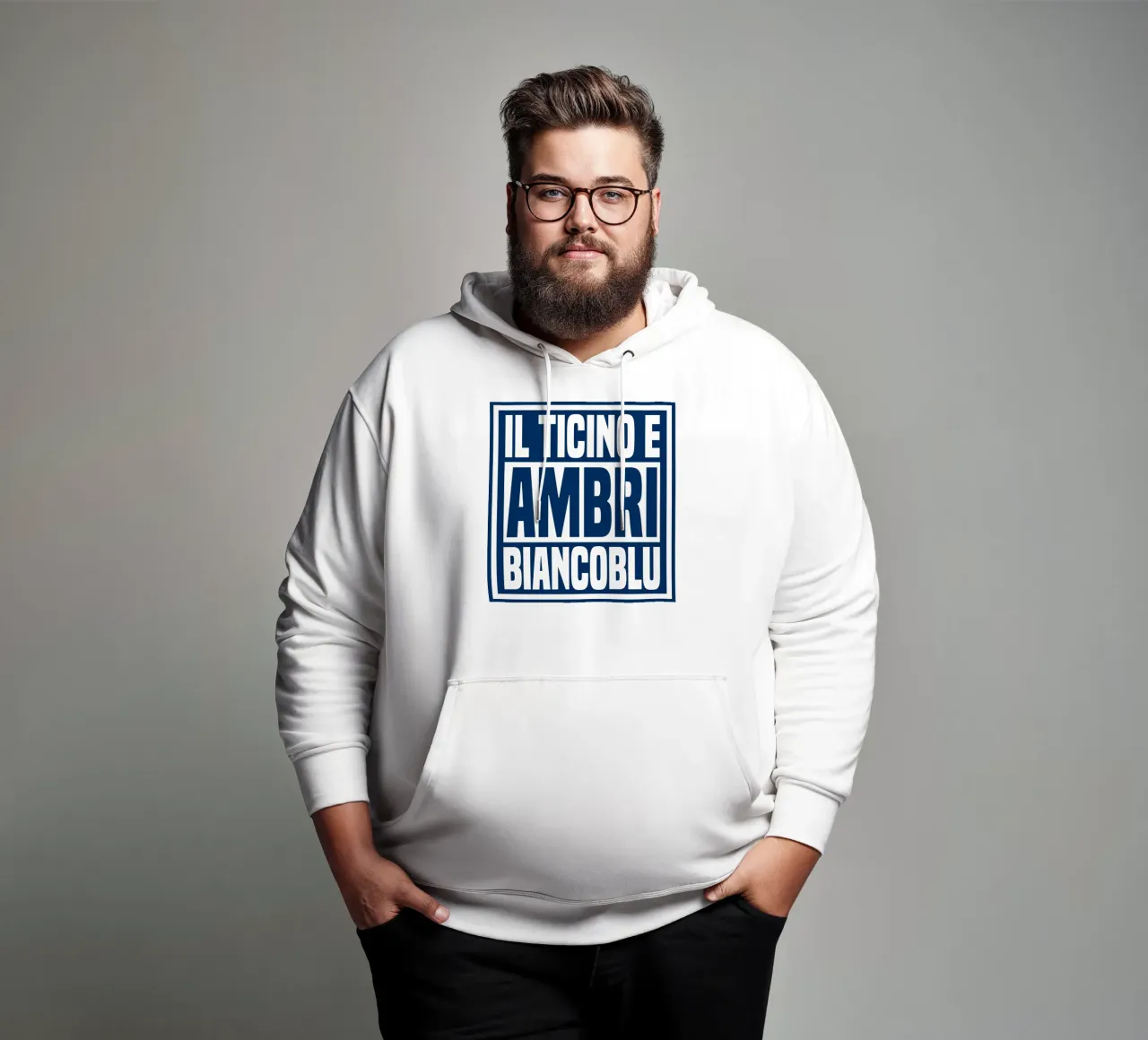 Il Ticino è biancoblù felpa con cappuccio da HCAP Fanshop