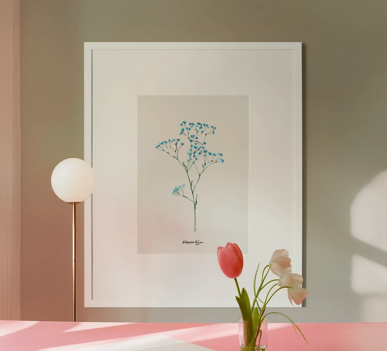 gypsophila flower poster da Karolina Kijak