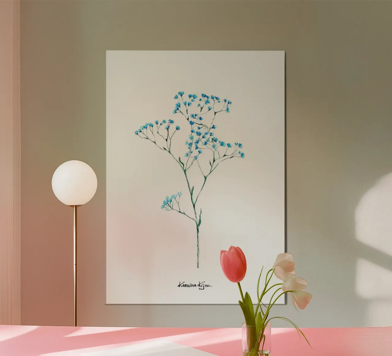 gypsophila flower poster da Karolina Kijak