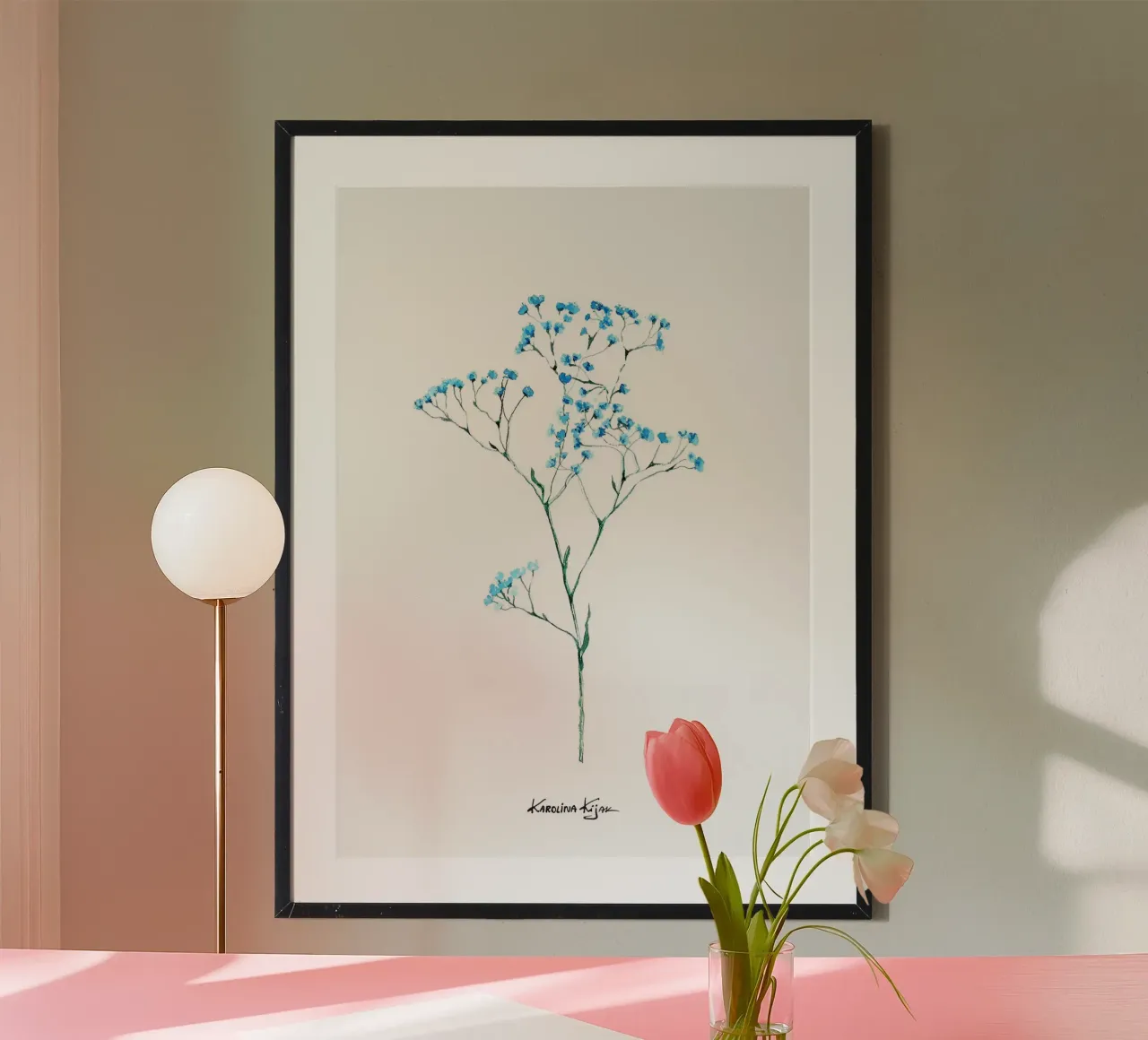 gypsophila flower poster da Karolina Kijak