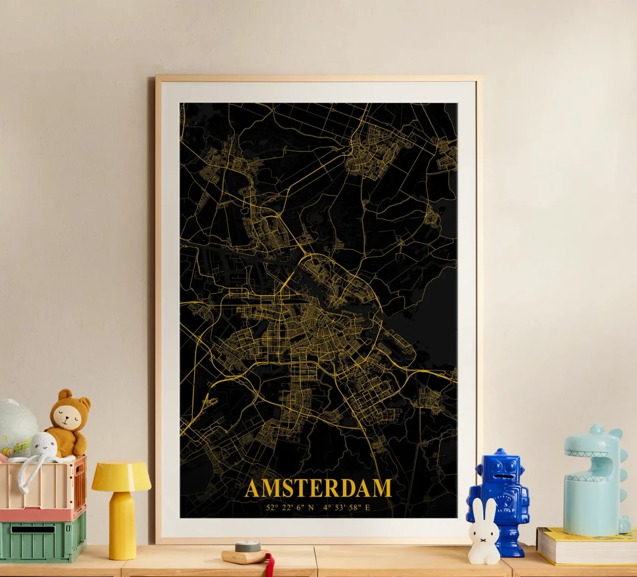 Amsterdam architecture art - poster and canvas picture poster by CityMapPoster
