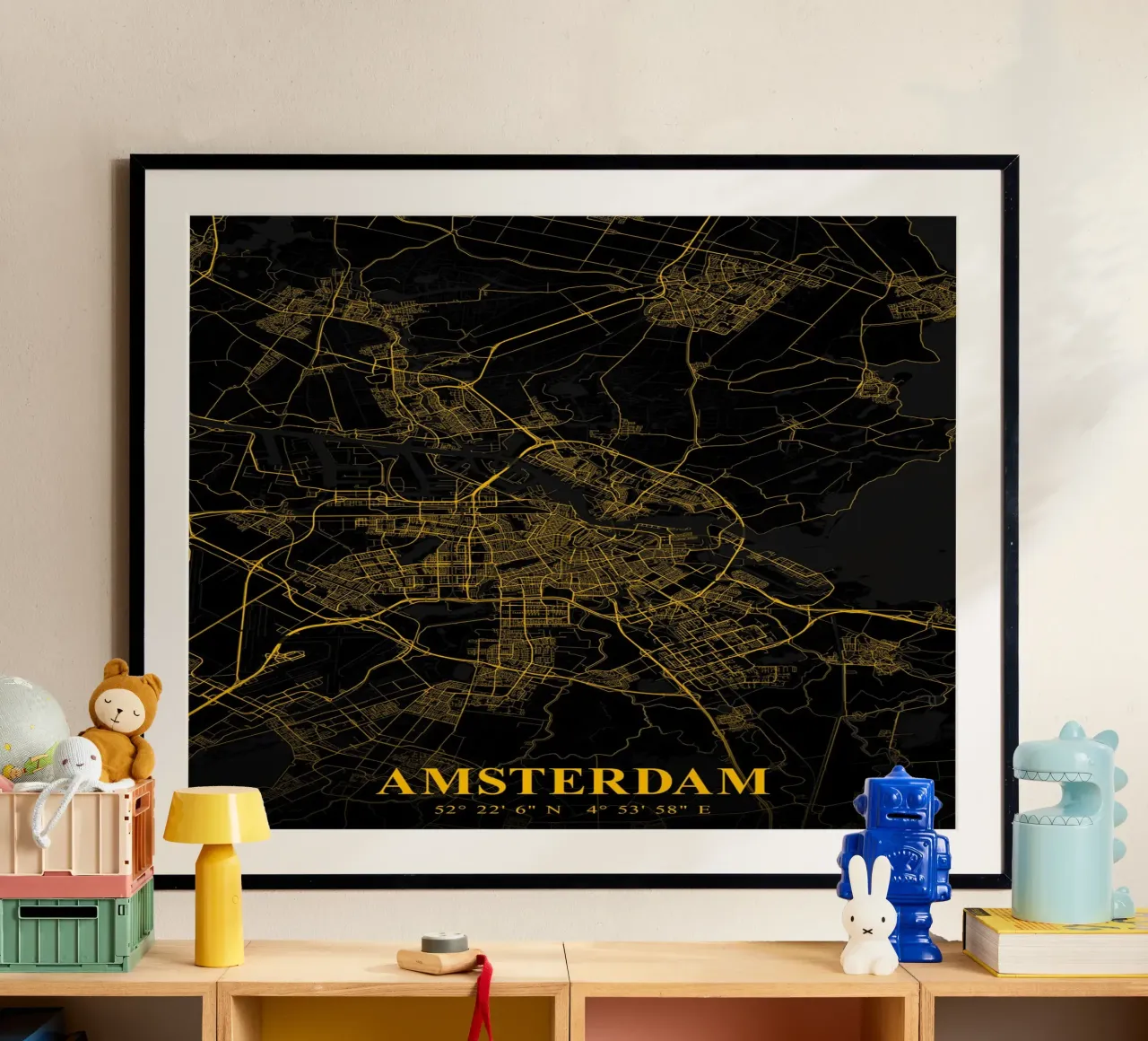 Amsterdam architecture art - poster and canvas picture poster by CityMapPoster