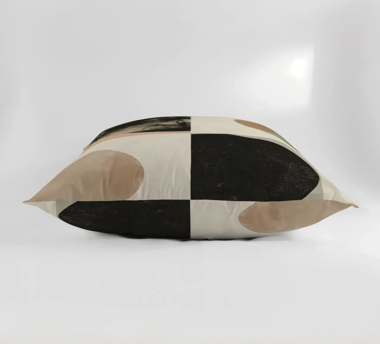Abstract Geometric Design with Circles Squares and Tree decorative cushion by DesignDoodle