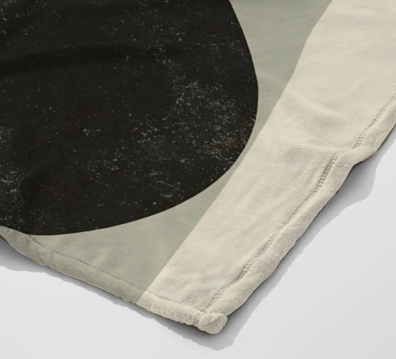 Abstract Geometric Design with Circles Squares and Tree fleece blanket by DesignDoodle