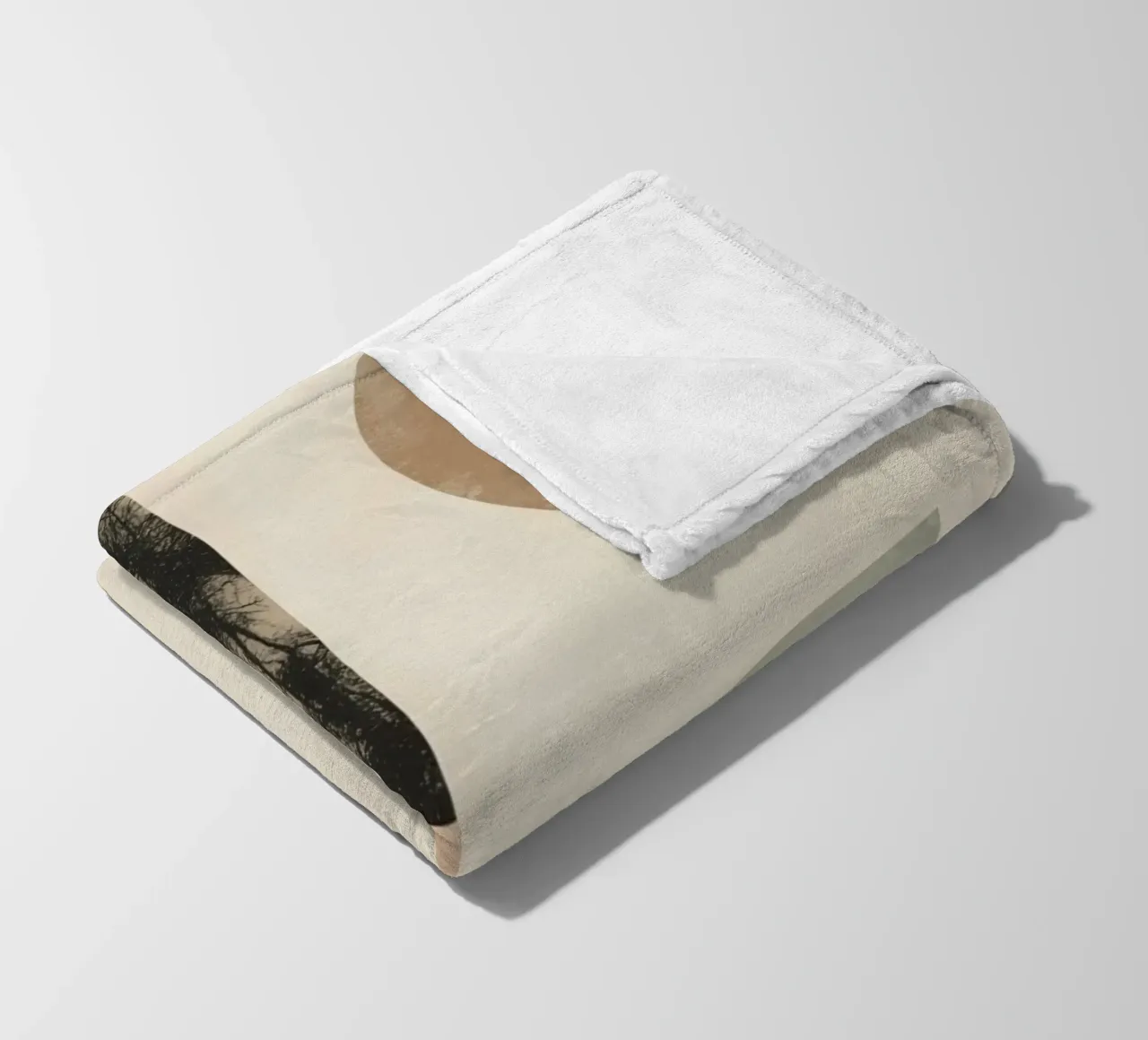 Abstract Geometric Design with Circles Squares and Tree fleece blanket by DesignDoodle