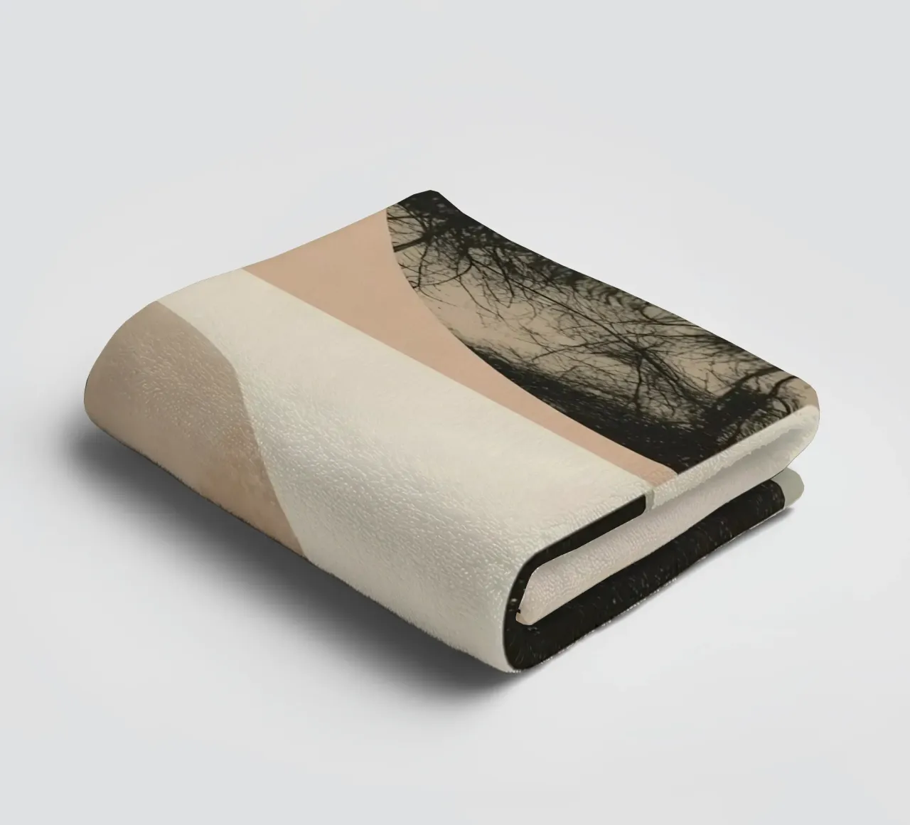 Abstract Geometric Design with Circles Squares and Tree towel by DesignDoodle