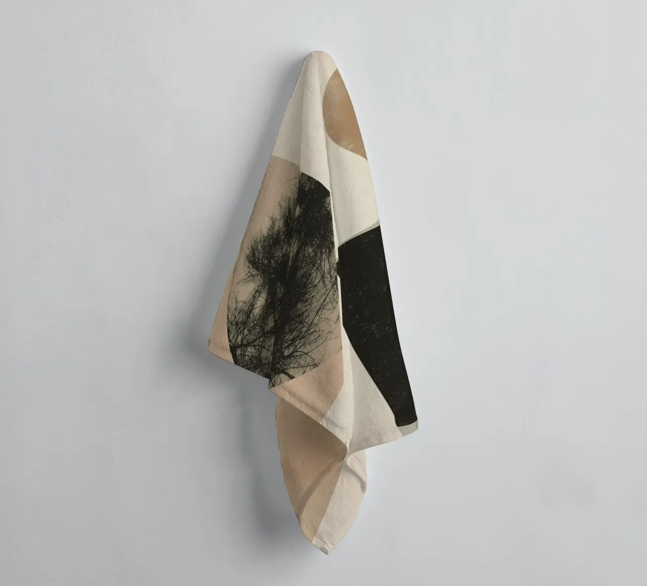 Abstract Geometric Design with Circles Squares and Tree towel by DesignDoodle