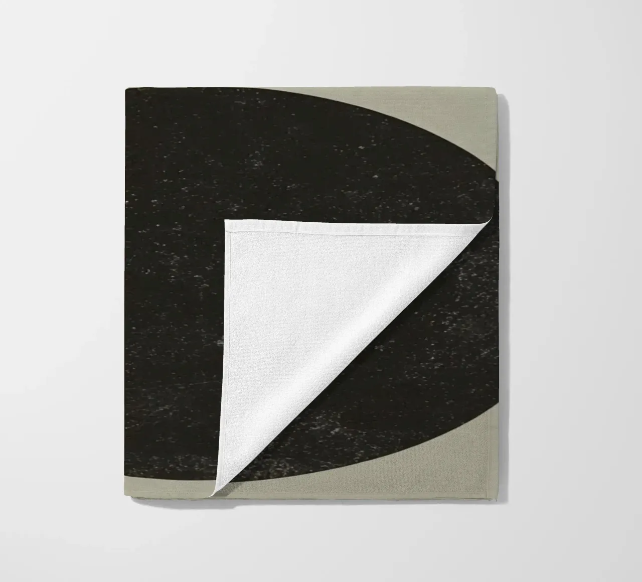 Abstract Geometric Design with Circles Squares and Tree beach towel by DesignDoodle