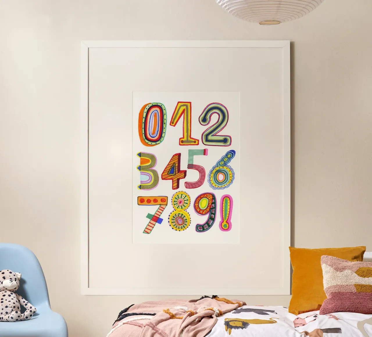 Il mio 123 poster con telaio in legno da muench benjamin