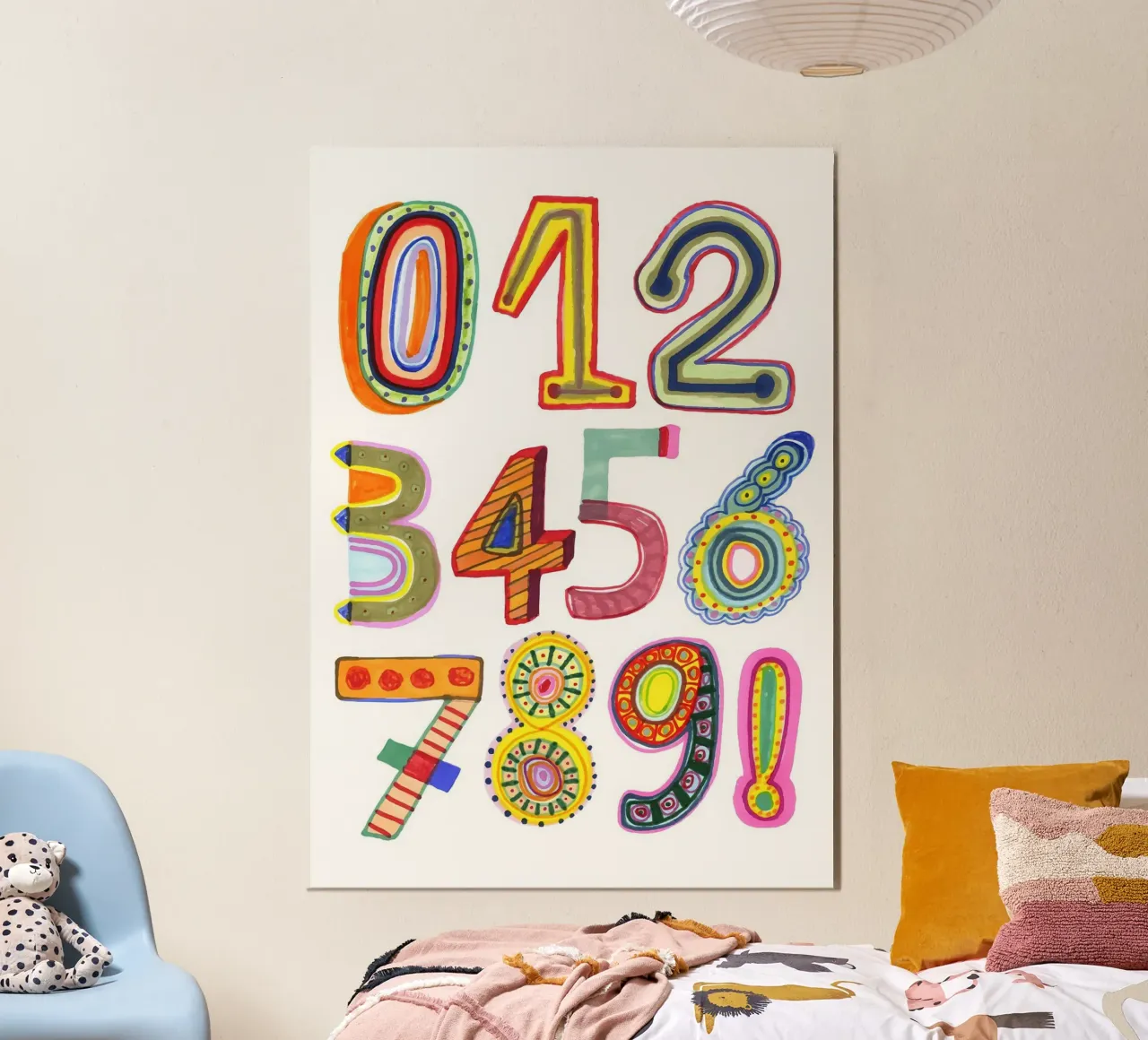 Il mio 123 poster con telaio in legno da muench benjamin
