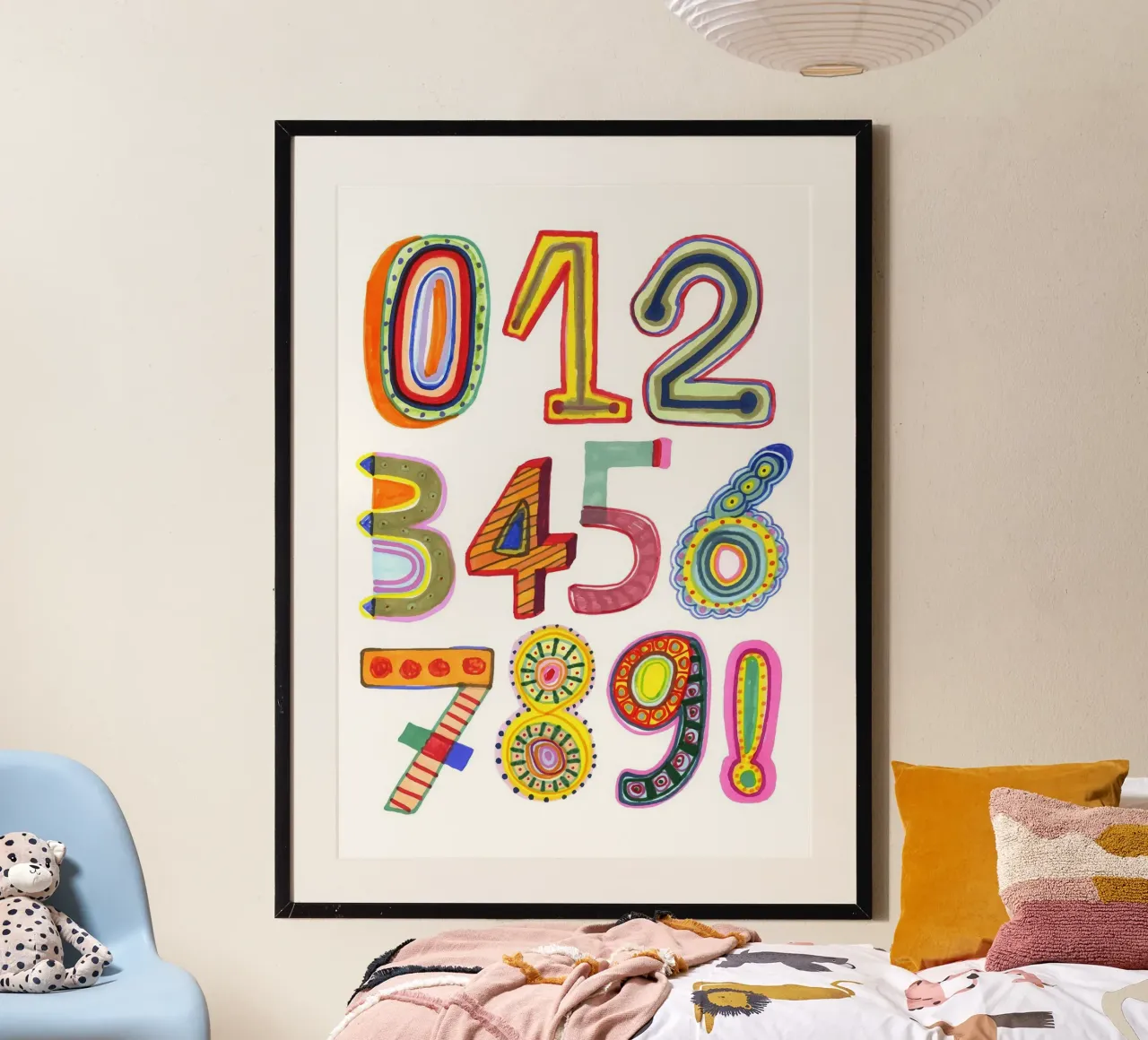 Il mio 123 poster con telaio in legno da muench benjamin