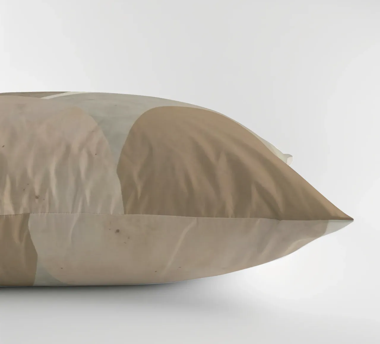 Abstract Image of Overlapping Beige and Gray Ovals decorative cushion by DesignDoodle