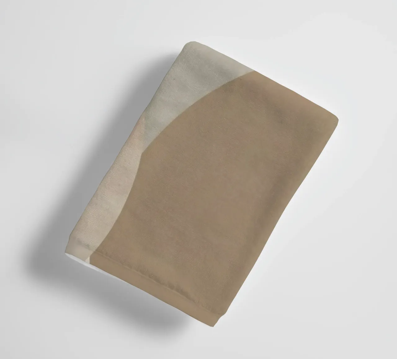 Abstraktes Bild von sich überlappenden beigen und grauen Ovalen Handtuch von DesignDoodle