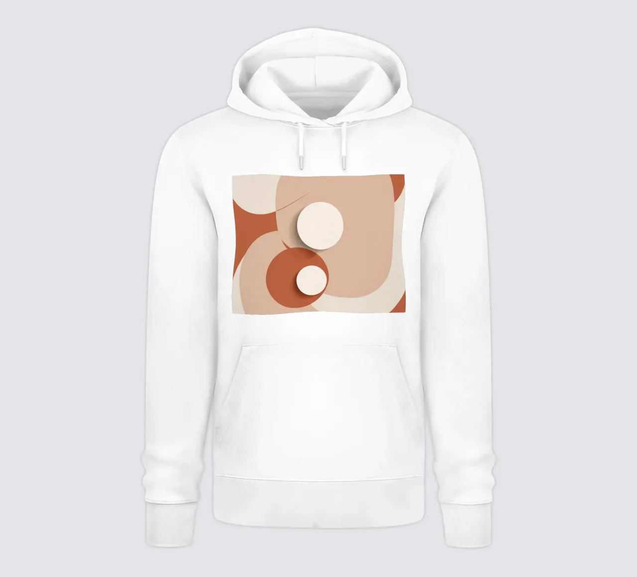 Astratto di cerchi sovrapposti con dischi bianchi felpa con cappuccio da DesignDoodle