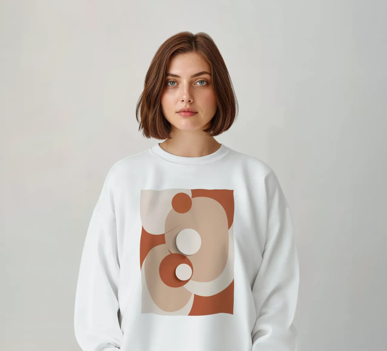 Abstract of Overlapping Circles with White Discs sweatshirt by DesignDoodle
