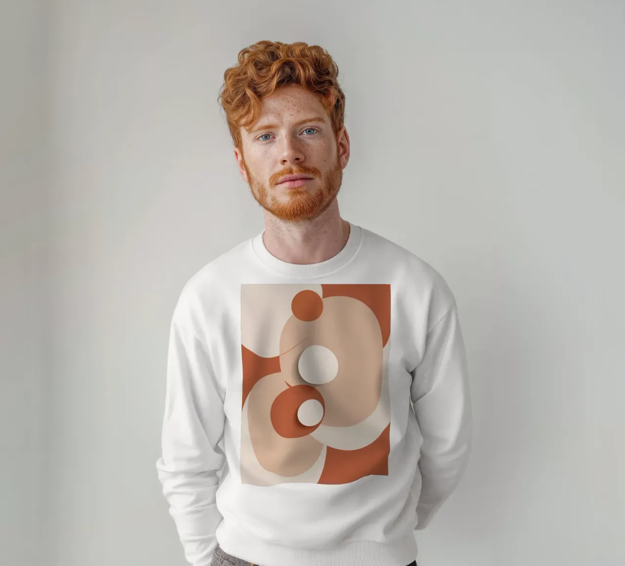 Abstract of Overlapping Circles with White Discs sweatshirt by DesignDoodle