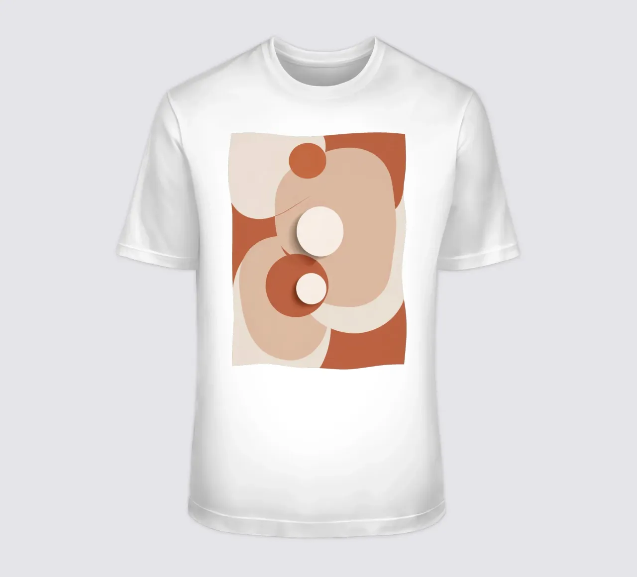 Abstract of Overlapping Circles with White Discs t-shirt by DesignDoodle