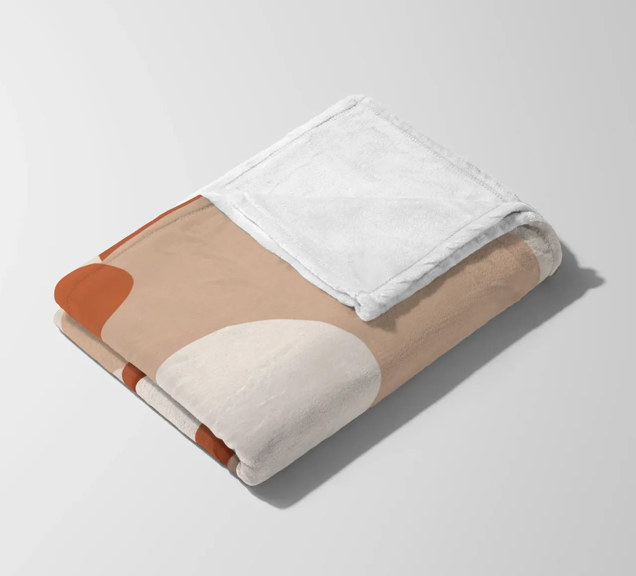Abstract of Overlapping Circles with White Discs fleece blanket by DesignDoodle