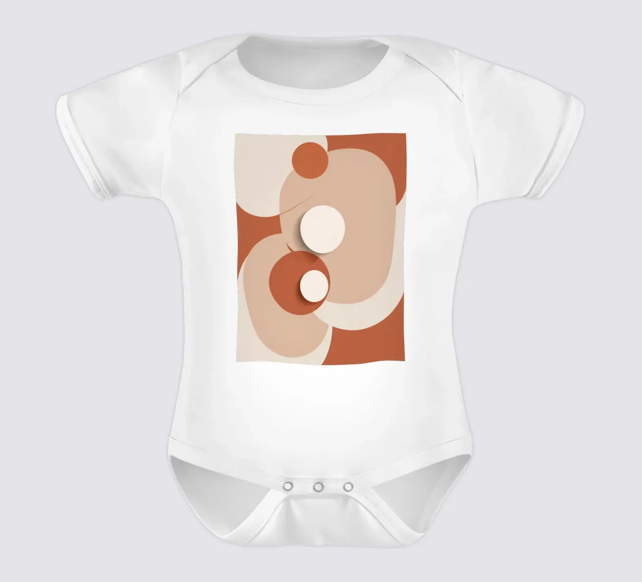 Abstract of Overlapping Circles with White Discs short-sleeve baby romper by DesignDoodle