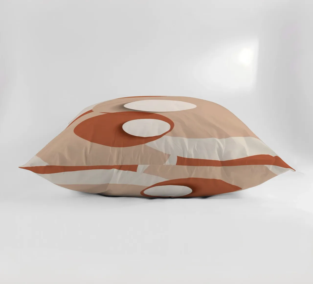 Abstract of Overlapping Circles with White Discs decorative cushion by DesignDoodle