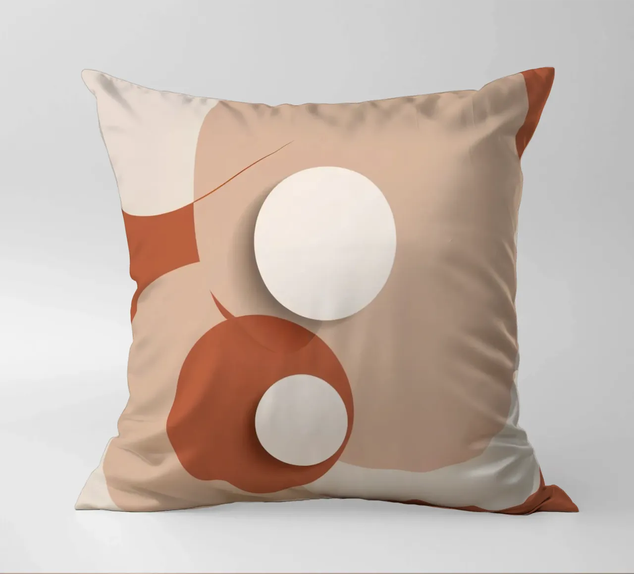 Abstract of Overlapping Circles with White Discs decorative cushion by DesignDoodle