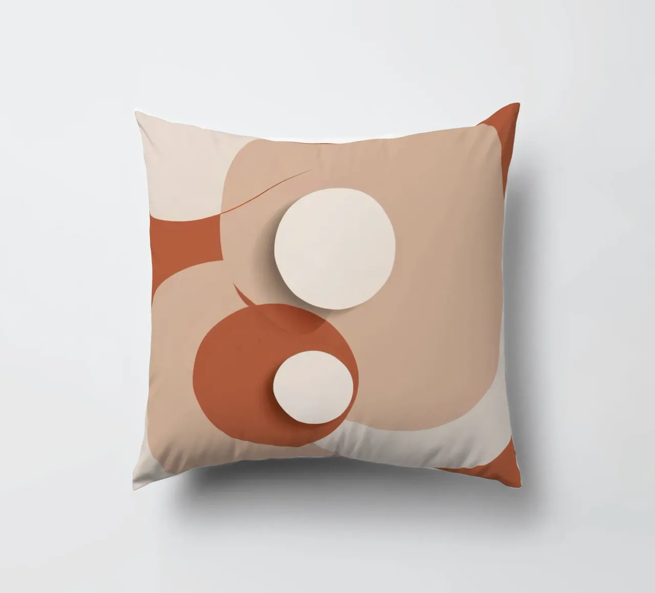 Abstract of Overlapping Circles with White Discs decorative cushion by DesignDoodle