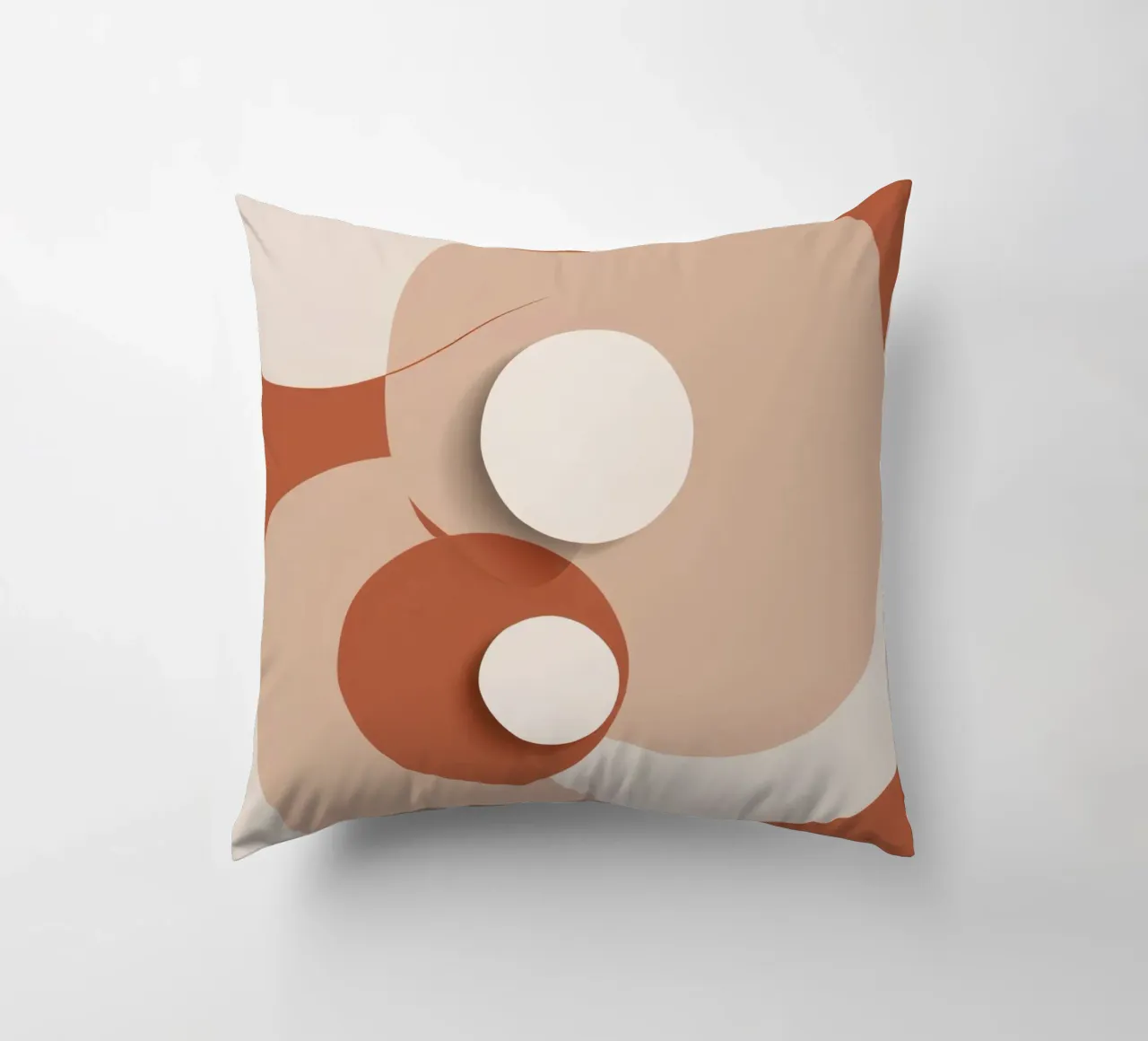 Abstract of Overlapping Circles with White Discs decorative cushion by DesignDoodle
