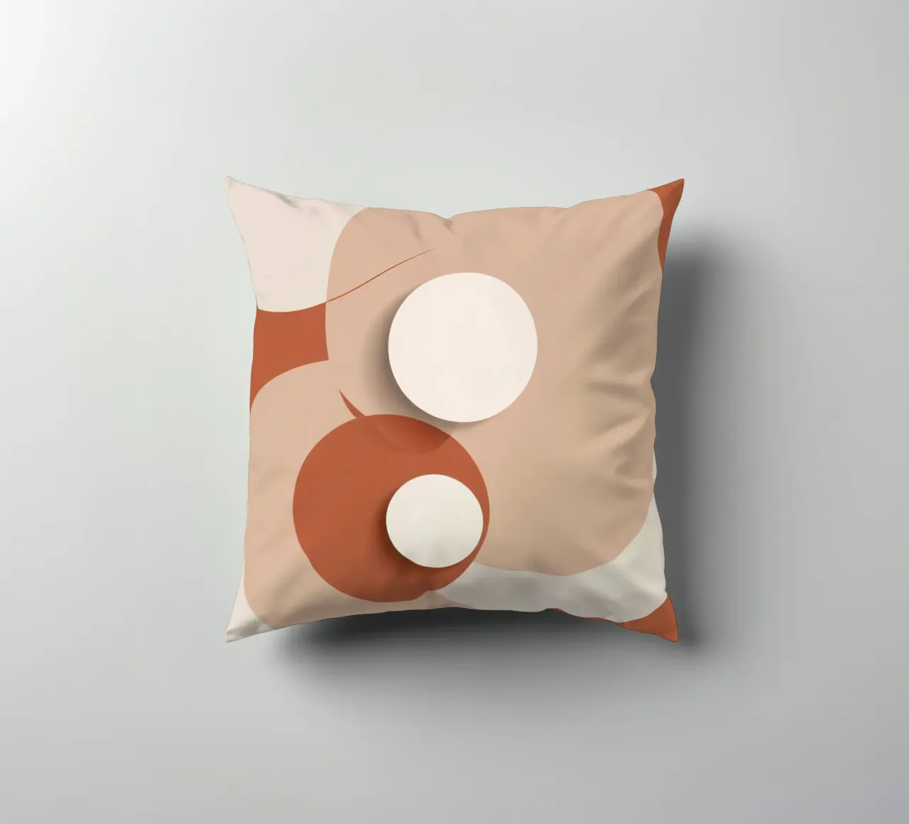 Abstract of Overlapping Circles with White Discs decorative cushion by DesignDoodle