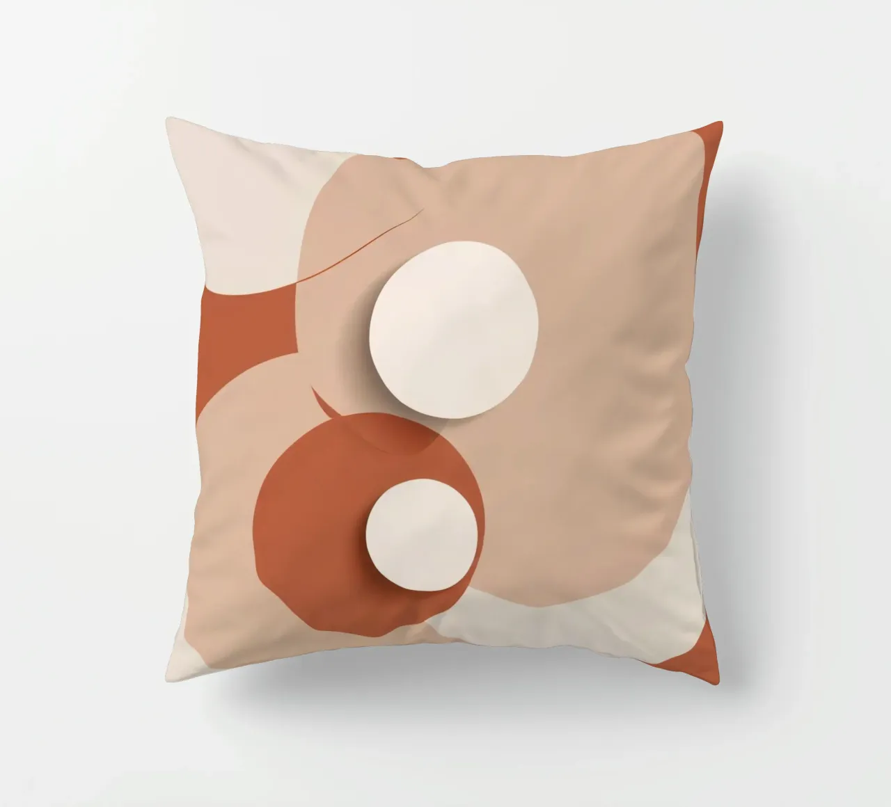 Abstract of Overlapping Circles with White Discs decorative cushion by DesignDoodle