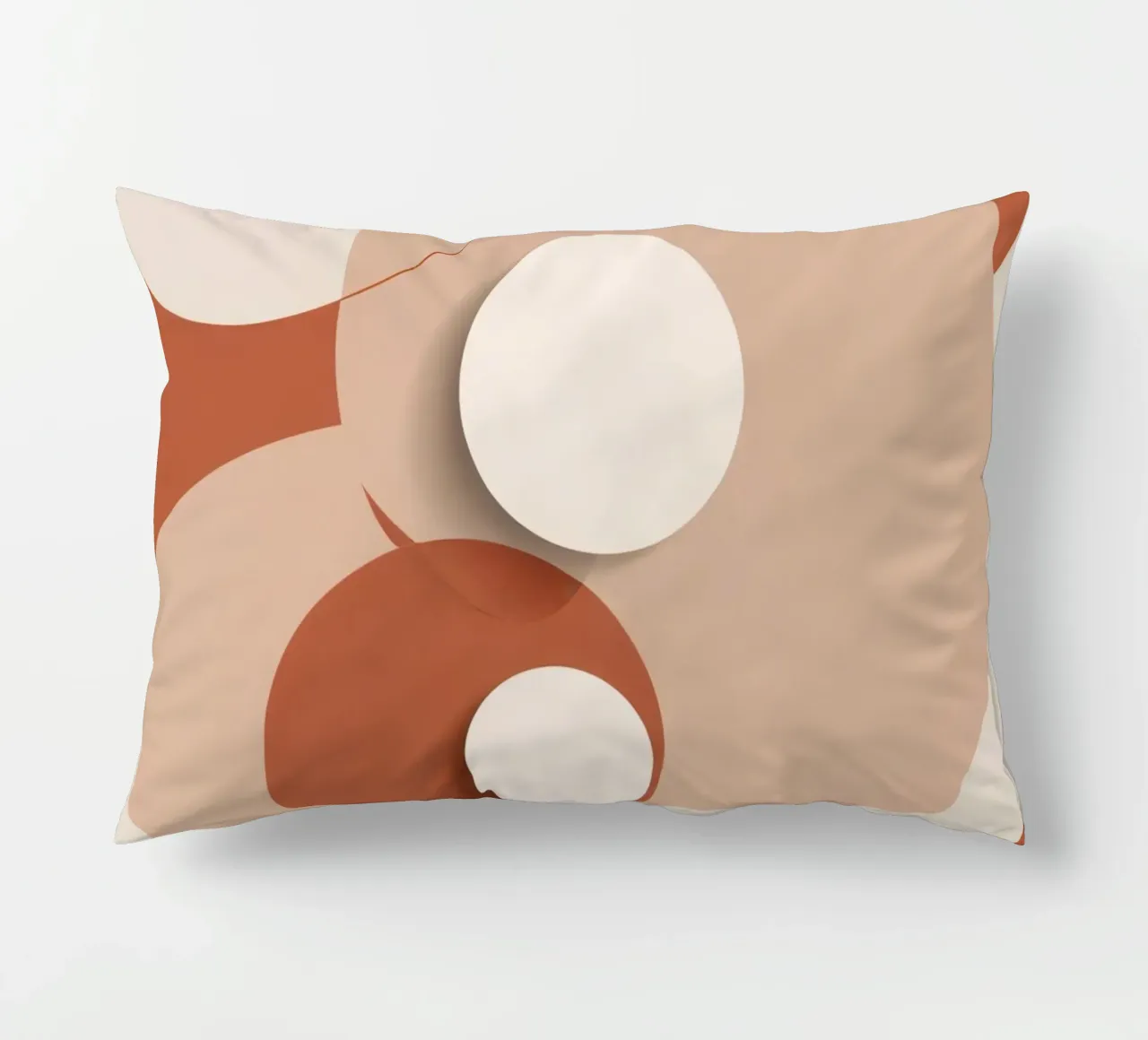 Abstract of Overlapping Circles with White Discs decorative cushion by DesignDoodle