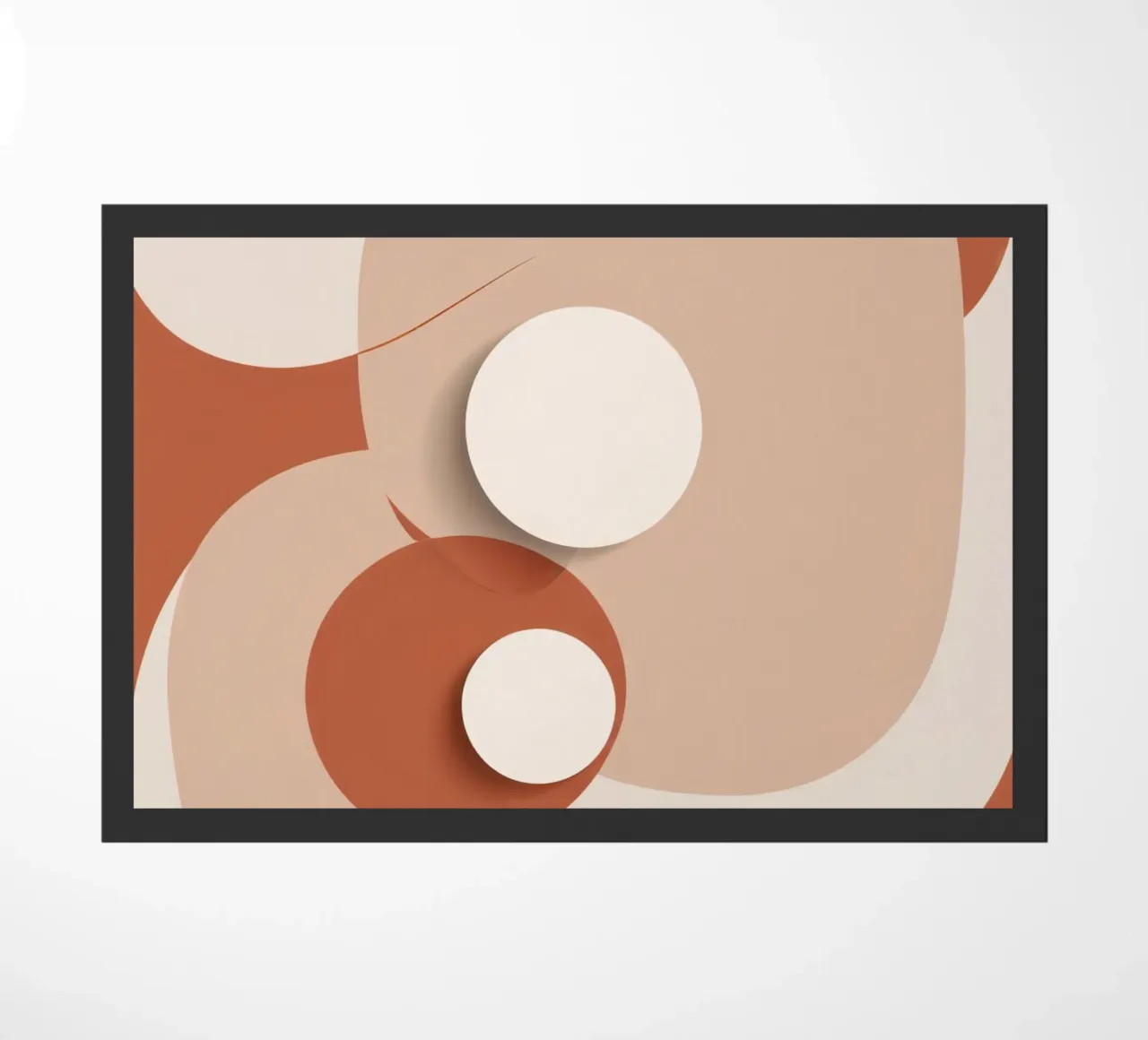 Abstract of Overlapping Circles with White Discs doormat by DesignDoodle