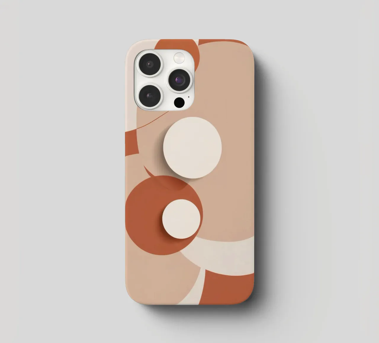Abstract of Overlapping Circles with White Discs iphone case by DesignDoodle