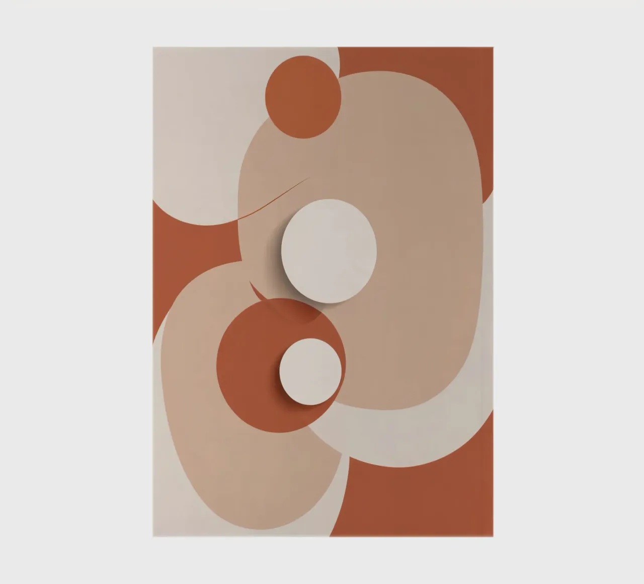 Abstract of Overlapping Circles with White Discs notebook by DesignDoodle