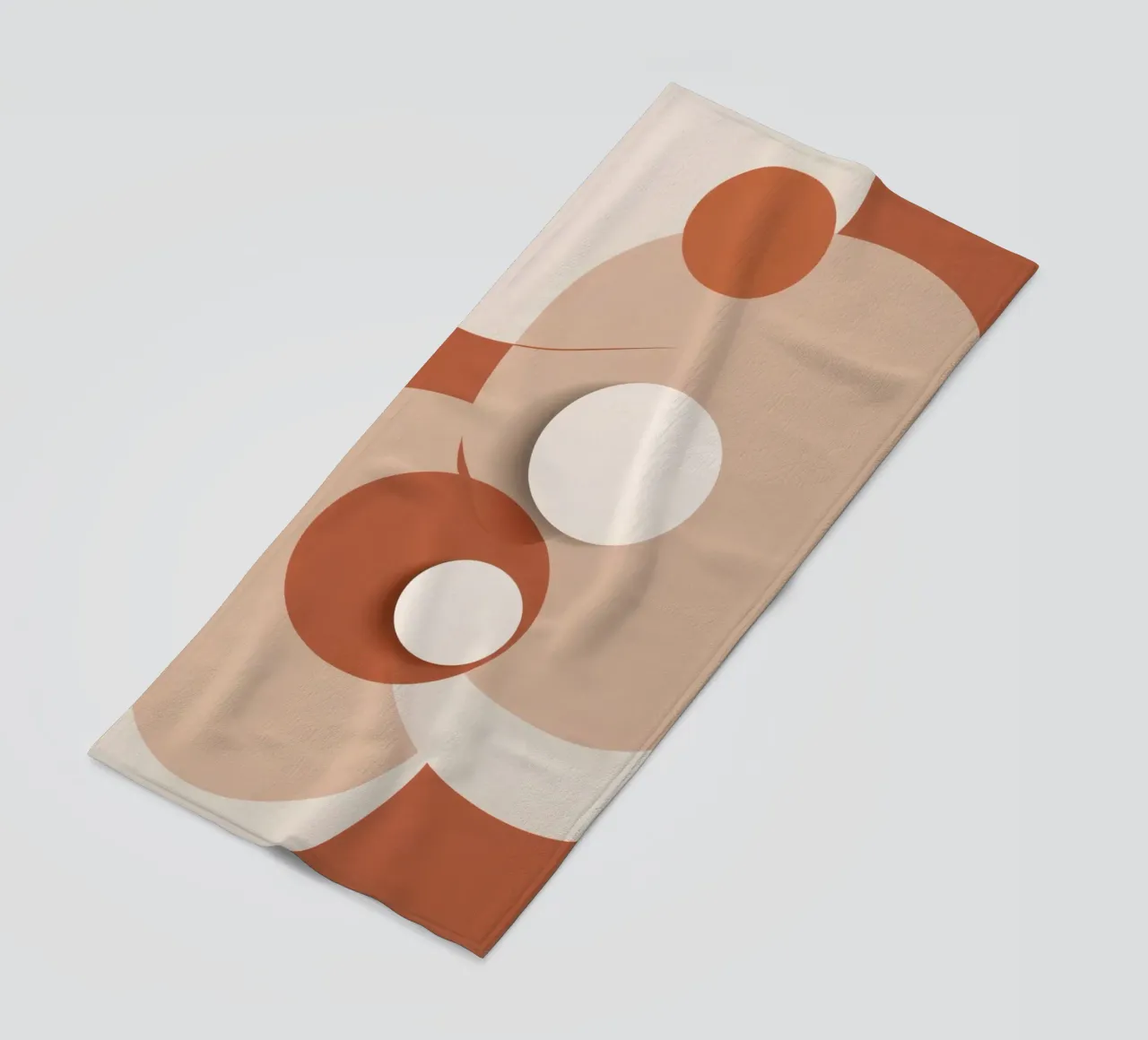 Abstract of Overlapping Circles with White Discs beach towel by DesignDoodle