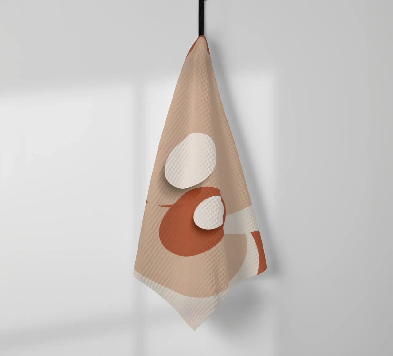 Abstract of Overlapping Circles with White Discs tea towel by DesignDoodle