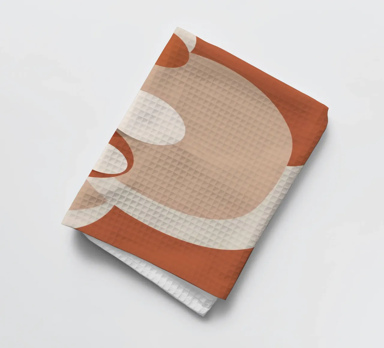 Abstract of Overlapping Circles with White Discs tea towel by DesignDoodle