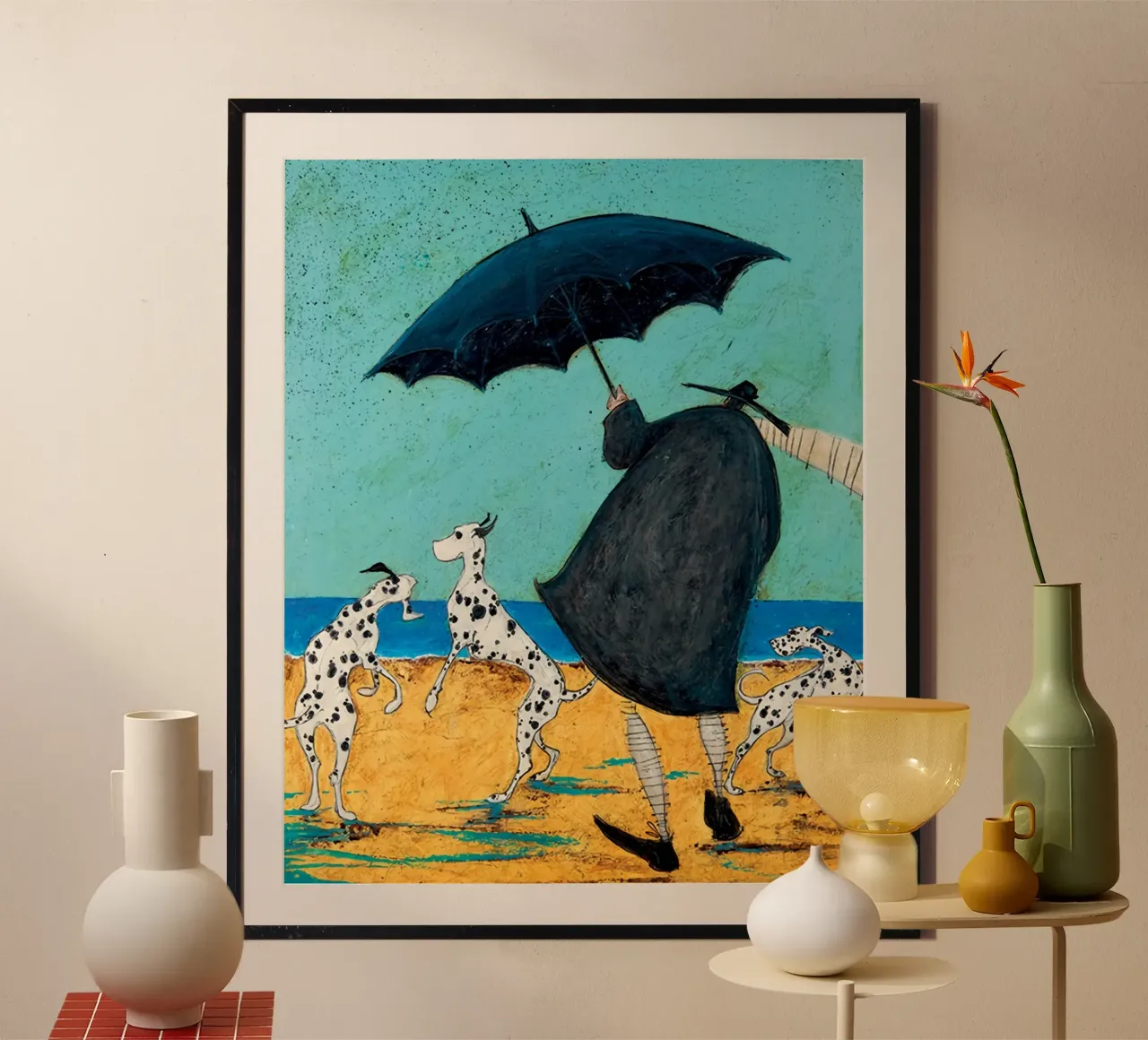 Sam Toft - Sulla spiaggia di Jack poster con telaio in alluminio da Cummings