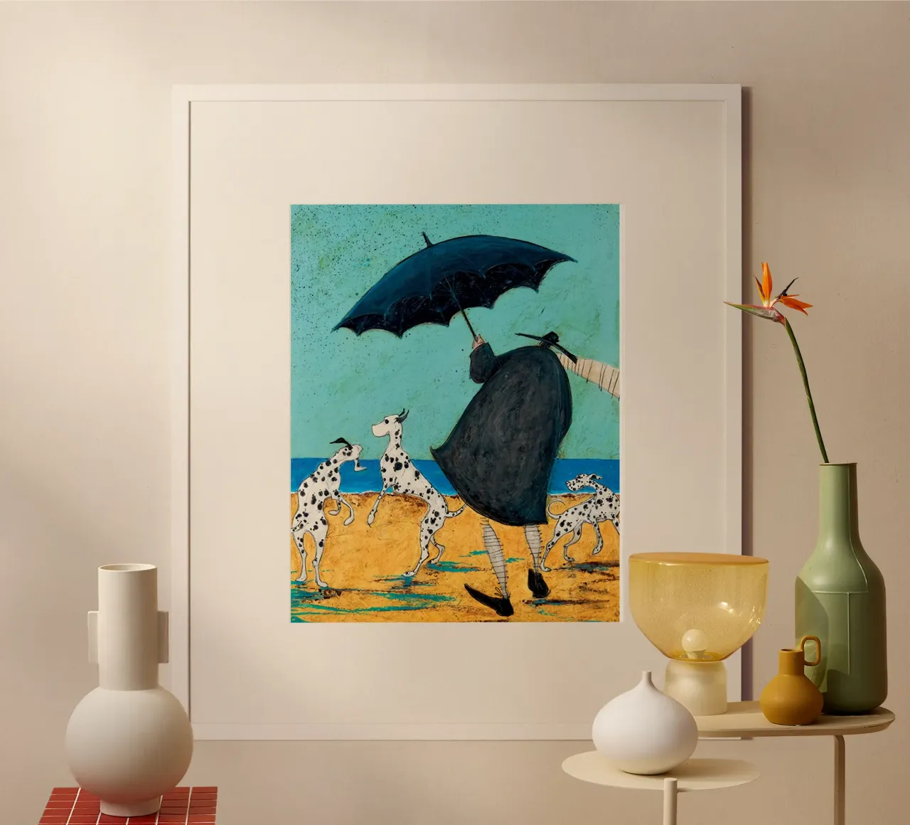 Sam Toft - Sulla spiaggia di Jack poster con telaio in alluminio da Cummings